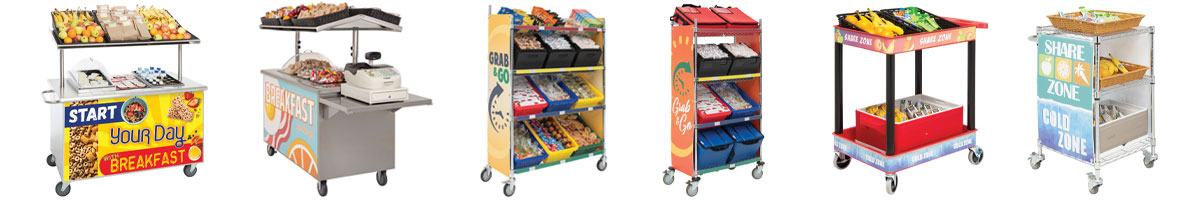 Grab and Go Mobile Carts - Hallway Cart, High Volume Cart, Classroom Carts, and Share Carts