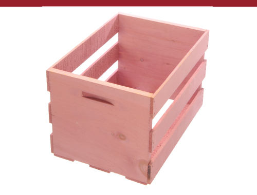 Raspberry Pink Wood Crate Box