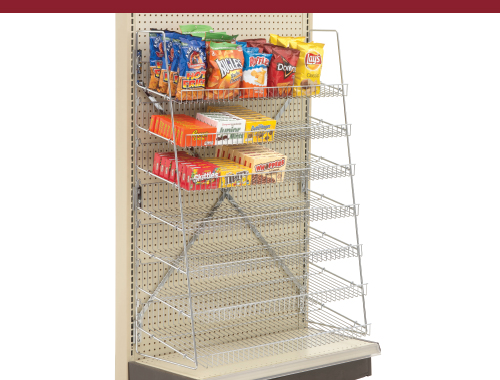 Wire Candy Snack Rack, 7-Tier Chrome