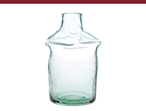 Antique Glass Vase Aqua