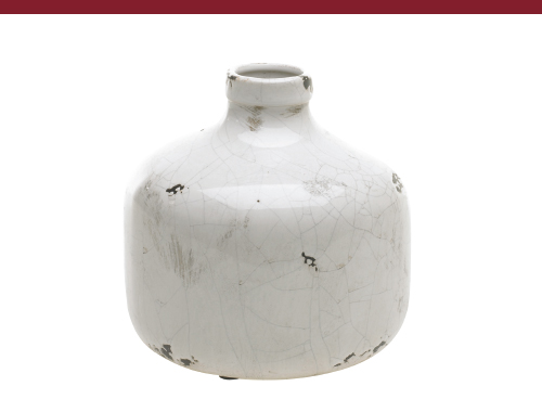 White Crackle Ceramic Jug