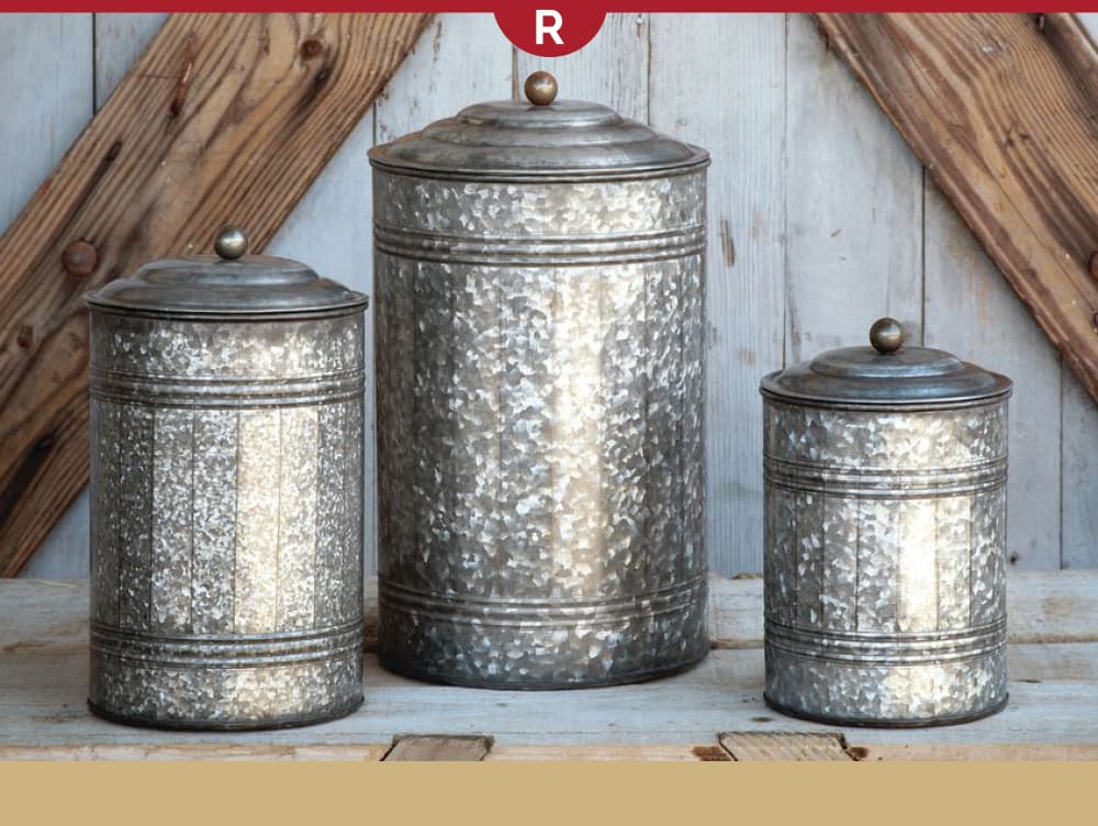 Galvanized Canisters